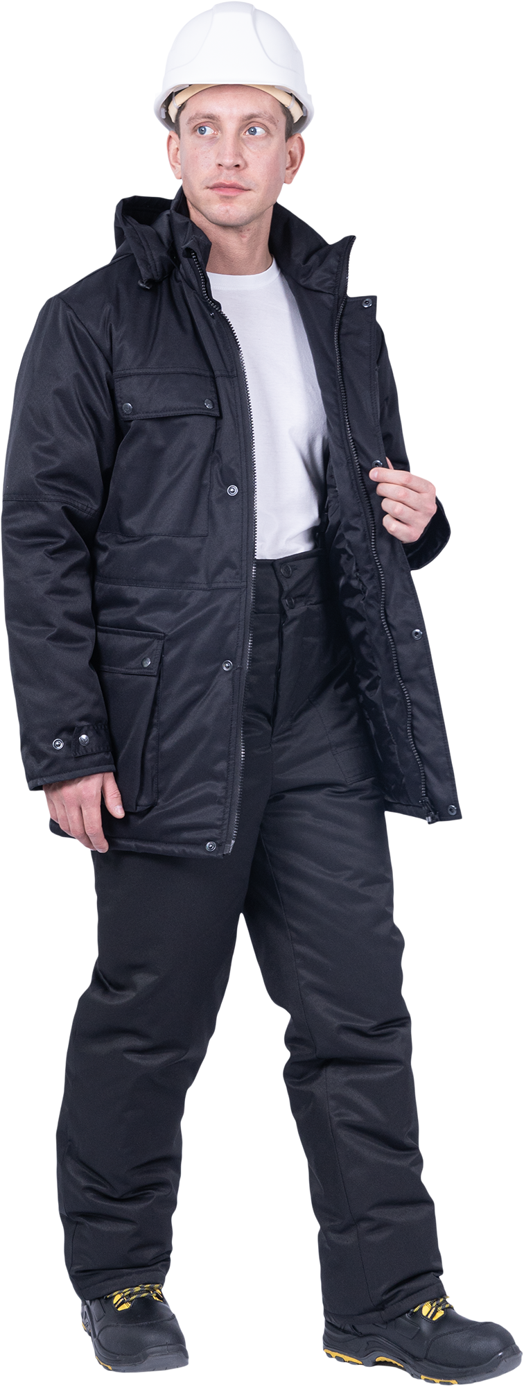 Брюки ЗАЩИТА зимние, черные