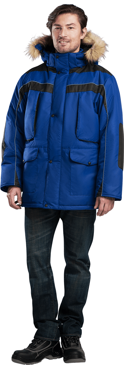 Куртка ДИКСОН зимняя, василек-черный