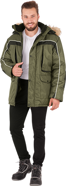 Куртка ДИКСОН зимняя, хаки-черный