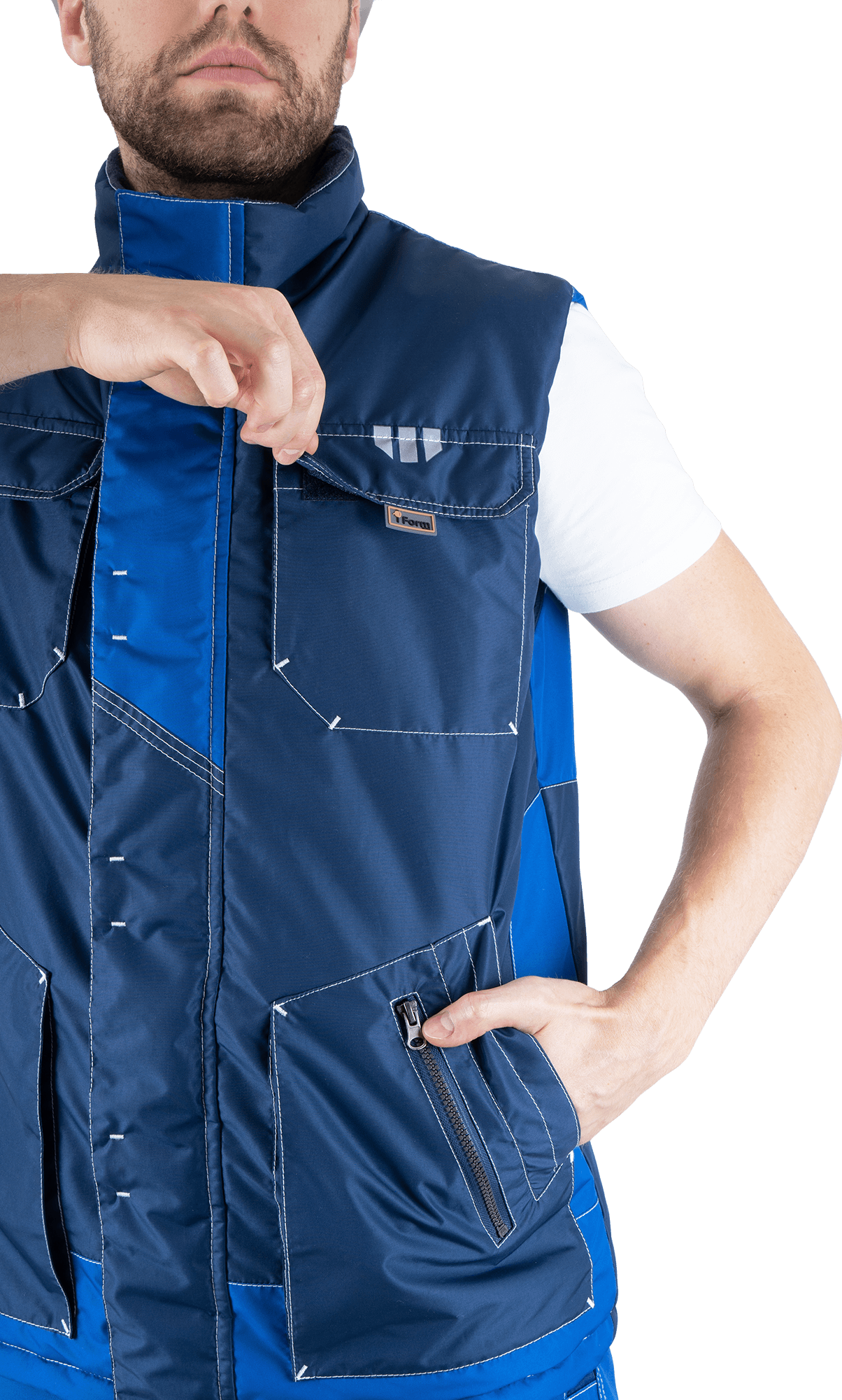 Жилет ЭДВАНС утепленный, синий-василек