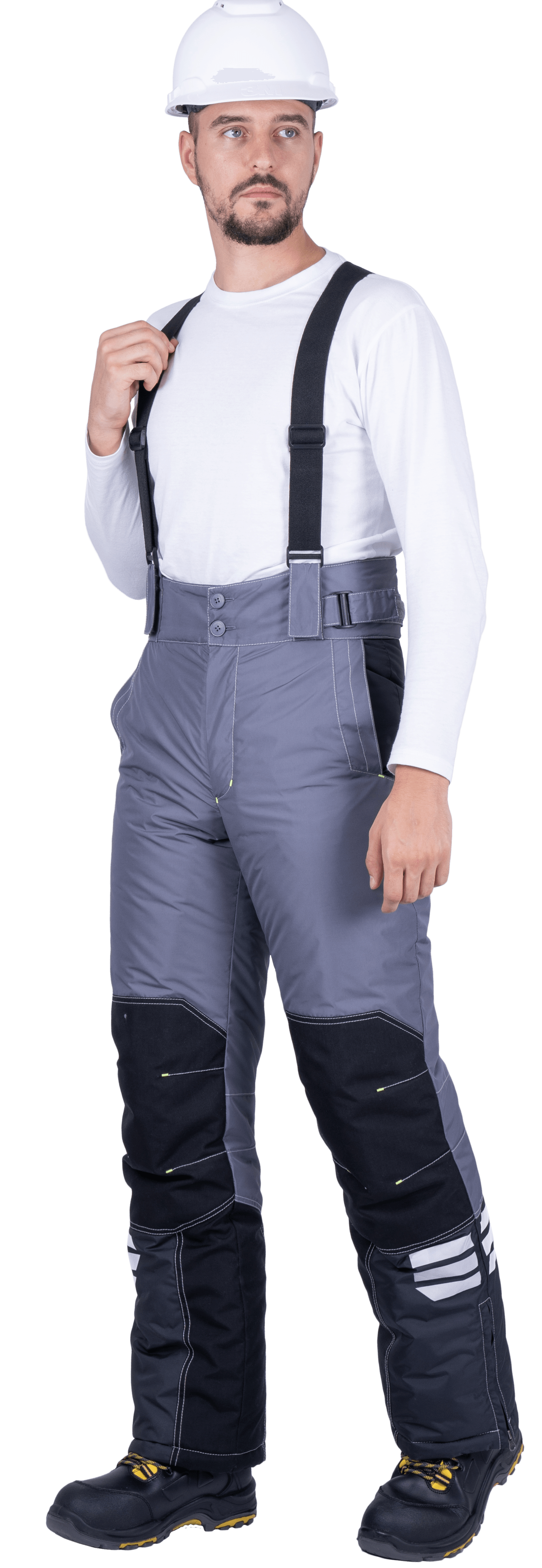 Брюки ЭДВАНС зимние, серый-т.серый-черный