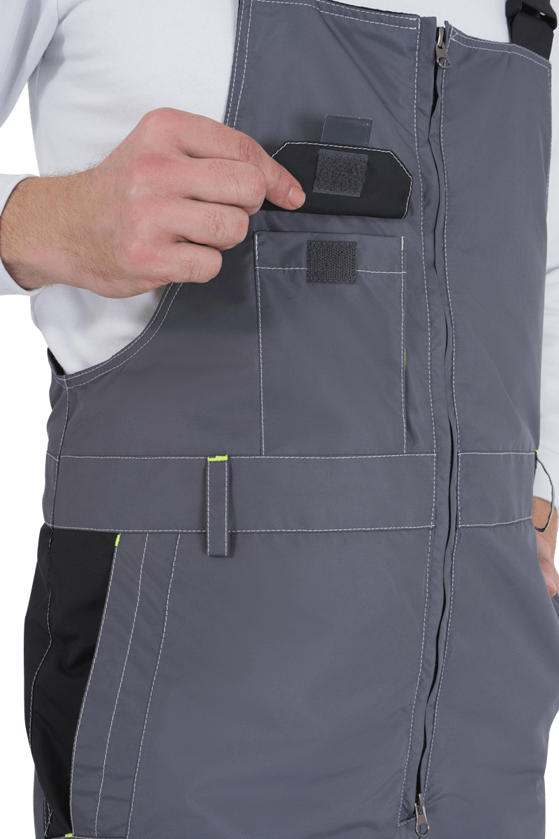 Полукомбинезон ЭДВАНС зимний, серый-т.серый-черный