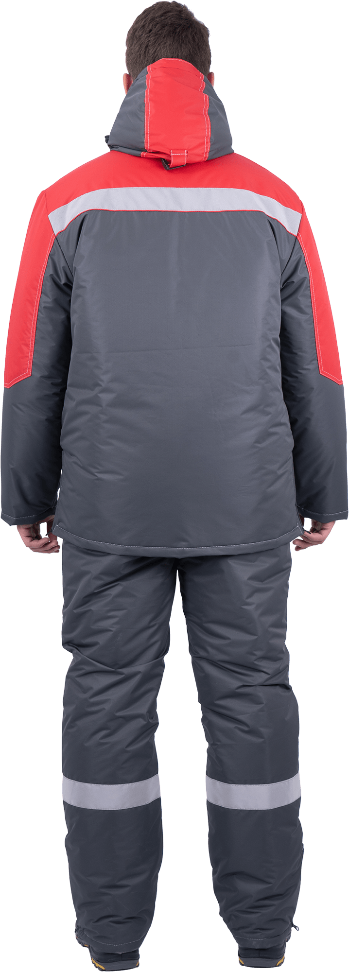 Костюм ЕНИСЕЙ зимний, серый-красный