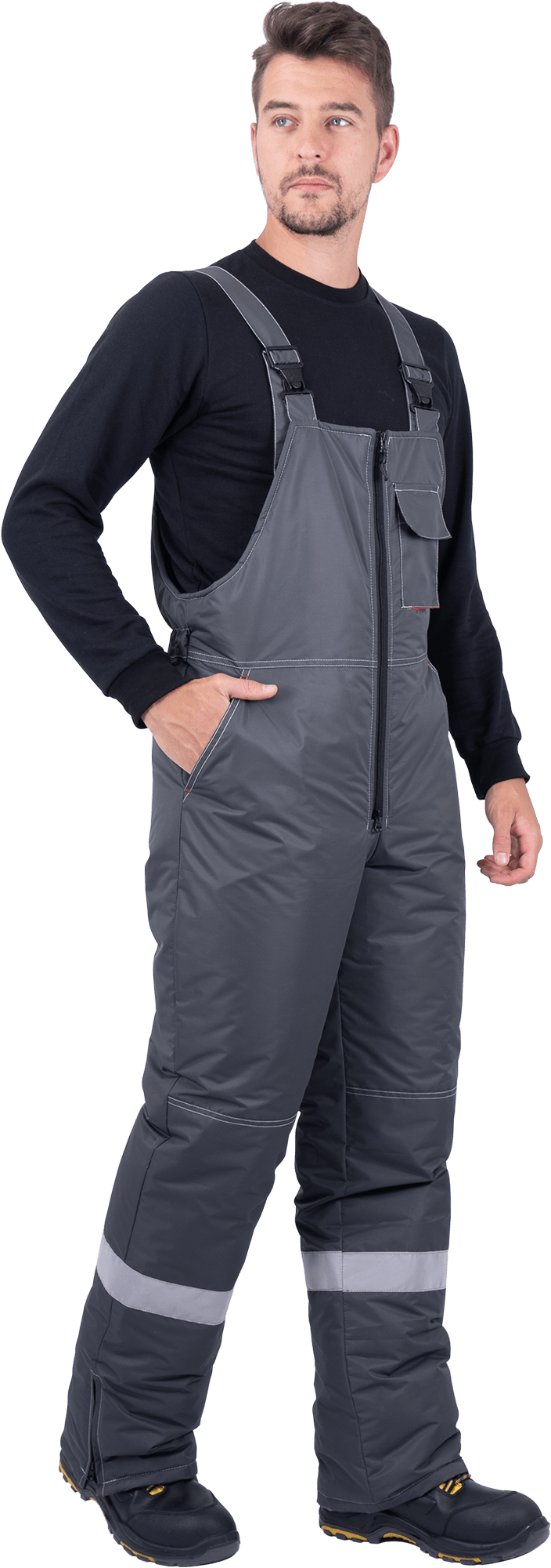 Костюм ЕНИСЕЙ зимний, серый-красный