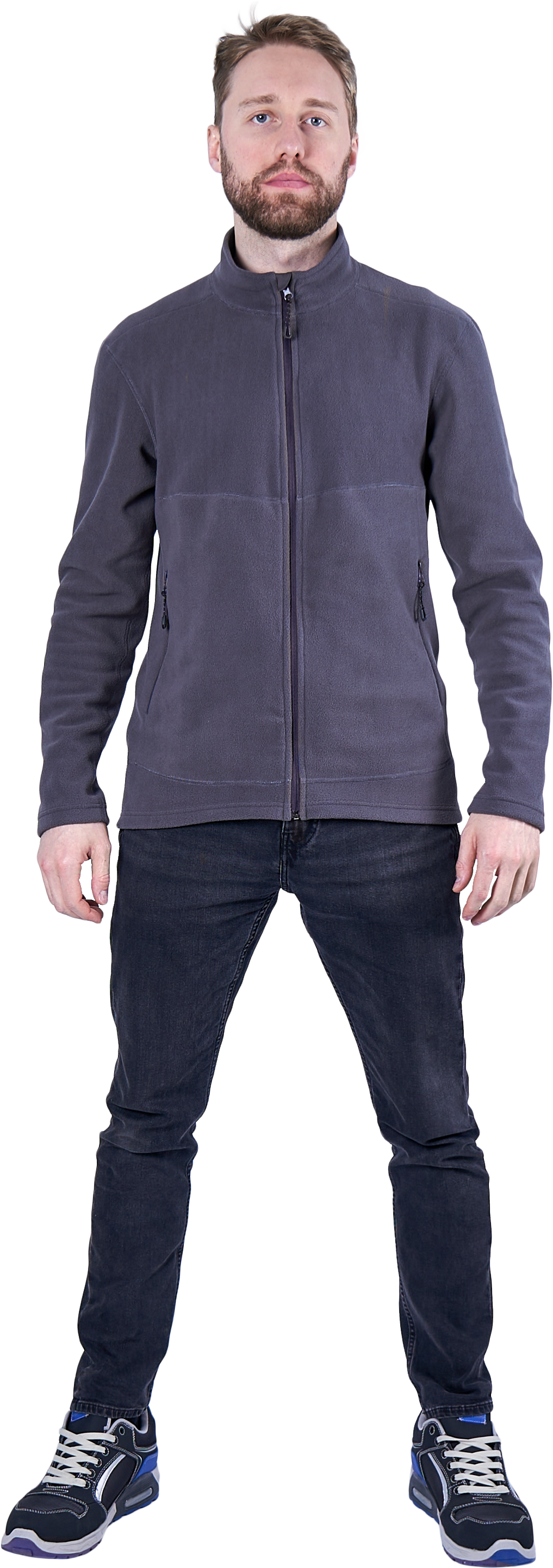 Куртка флисовая ФЬЮЖЕН, темно-серая