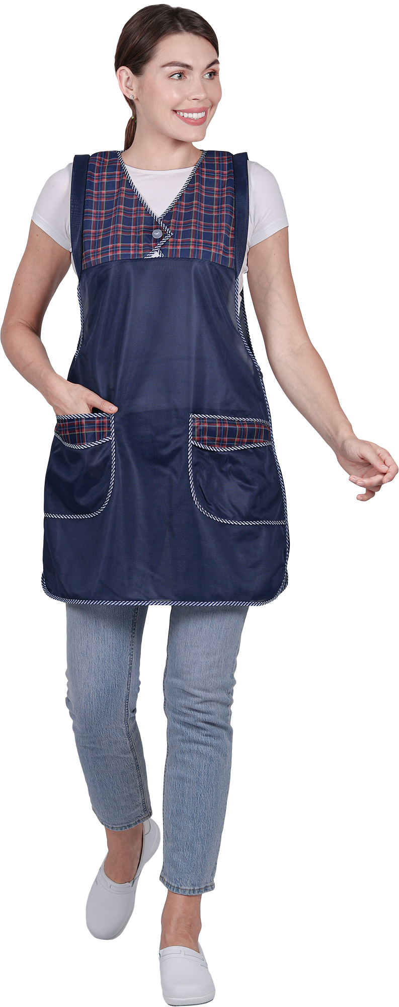 Фартук ХОЗЯЮШКА нейлоновый, т/синий