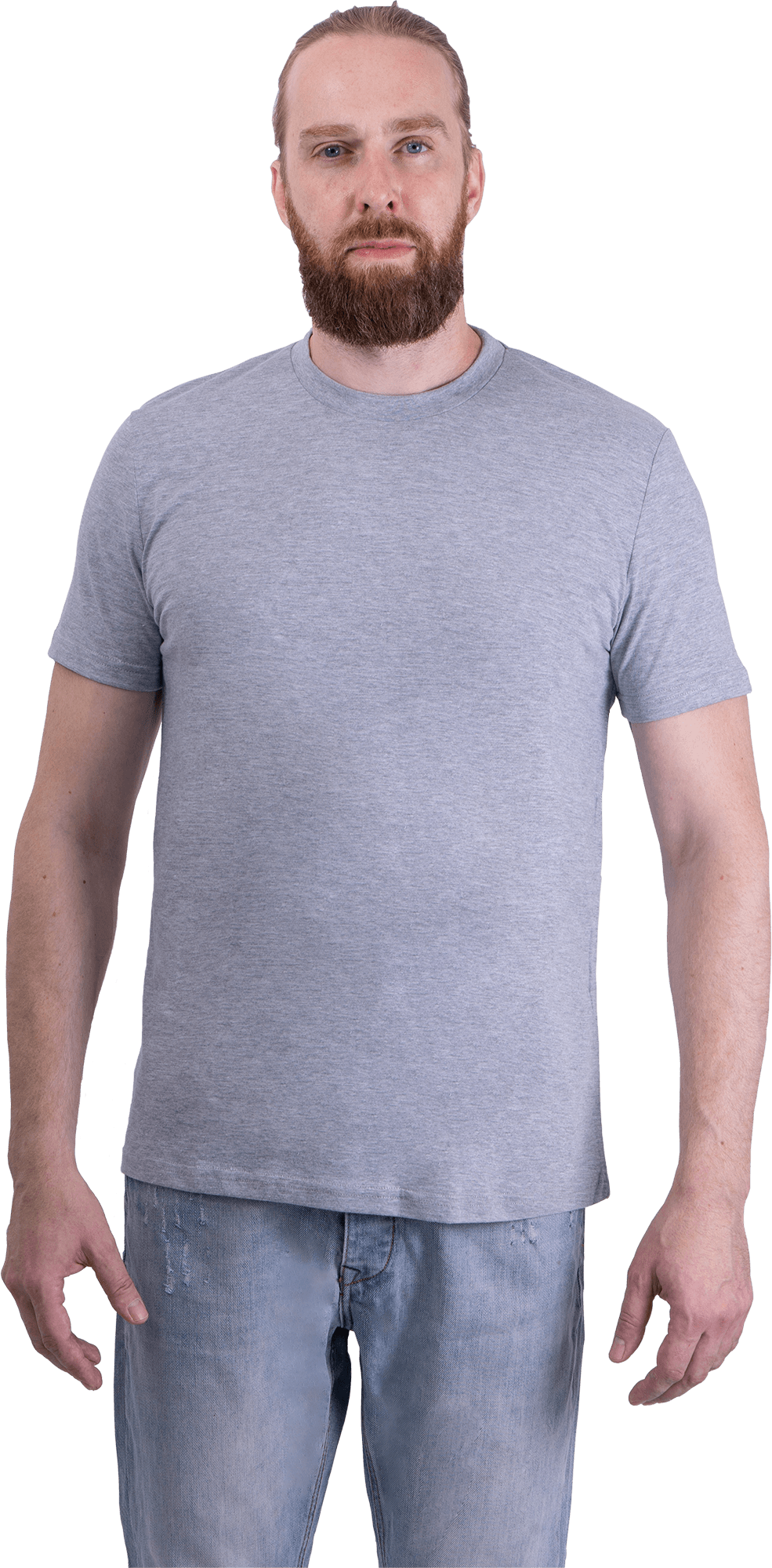 Футболка короткий рукав 160 г/м2, серая меланж