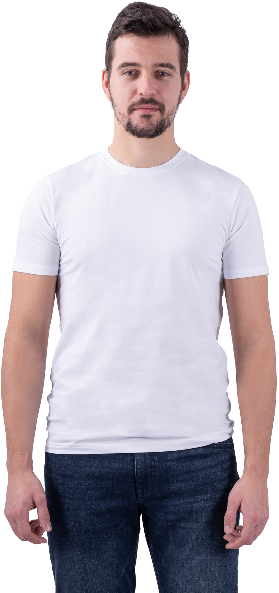 Футболка с лайкрой мужская белая