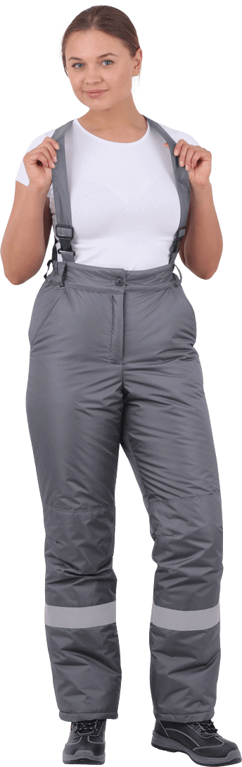 Костюм ГАЛАКТИКА зимний, серый-бирюза, женский