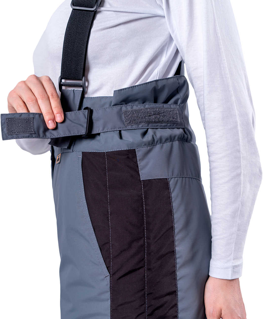 Брюки ХАЙ-ТЕК SAFETY зимние, серый-черный, женские