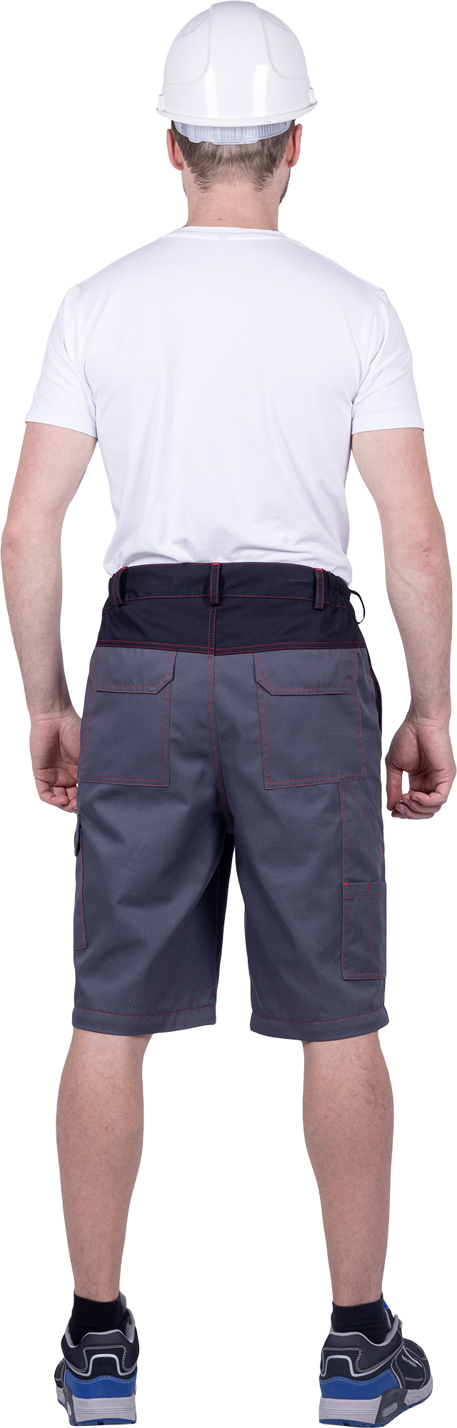 Брюки ХАЙ-ТЕК SAFETY летние, серый-красный-черный