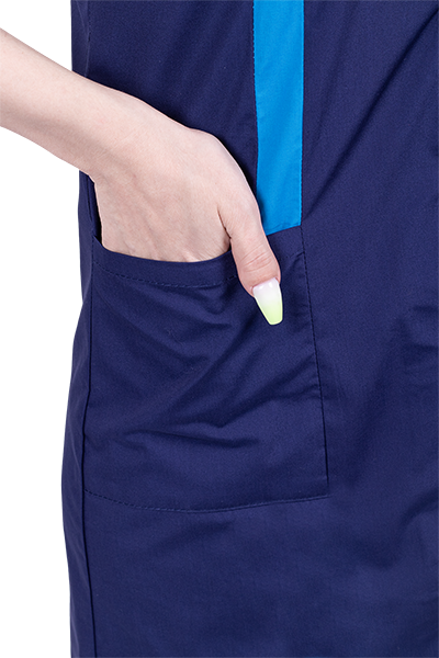 Халат ДИАНА, т/синий-голубой