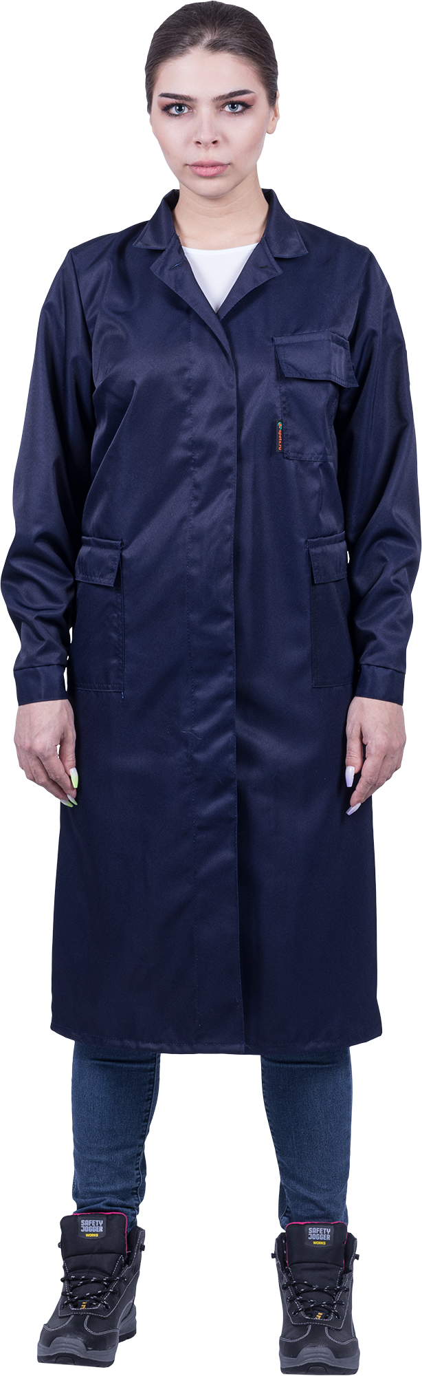 Халат кислотостойкий, т/синий, женский