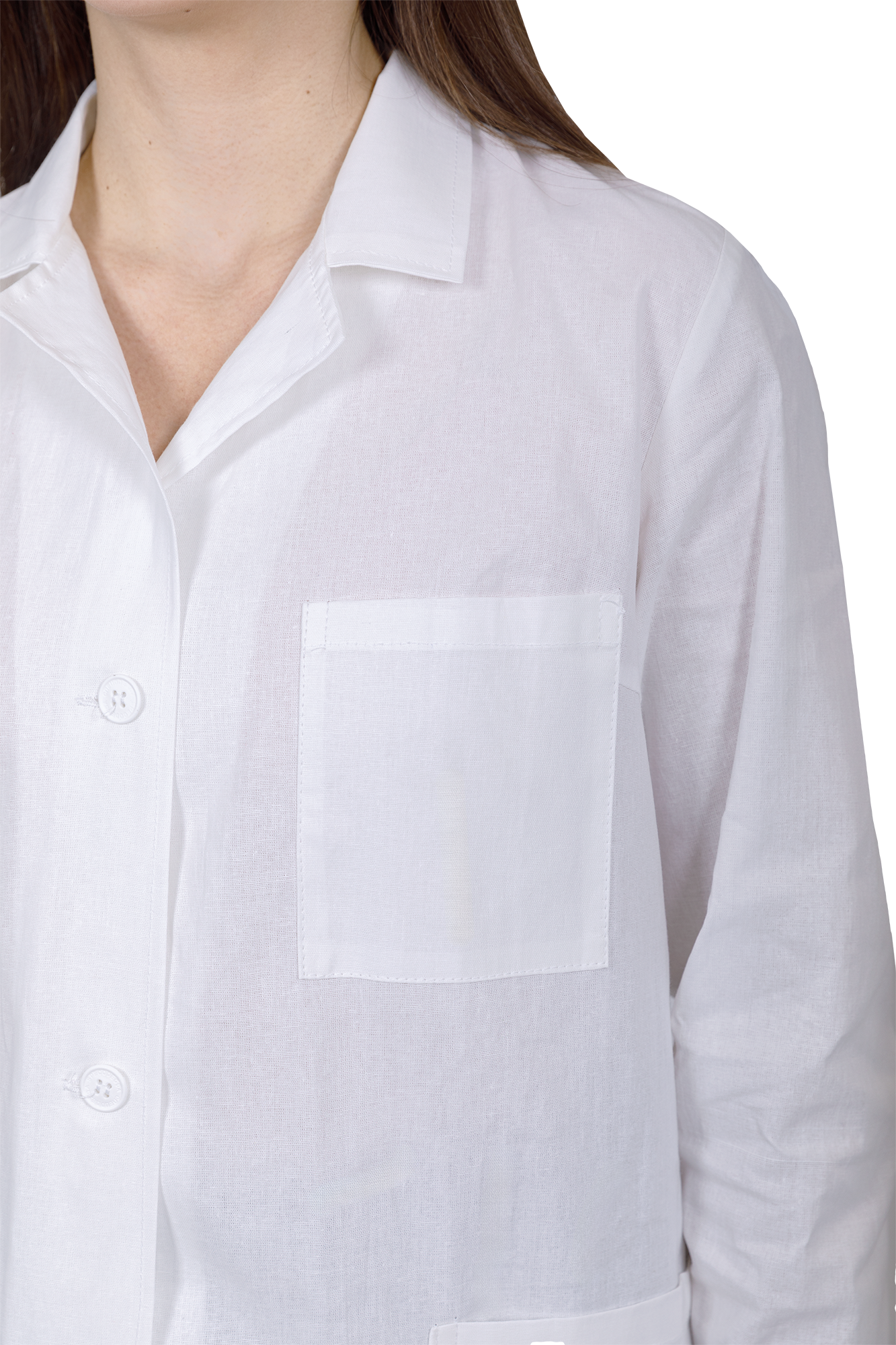 Халат рабочий БЯЗЬ летний, белый, женский (ГОСТ)