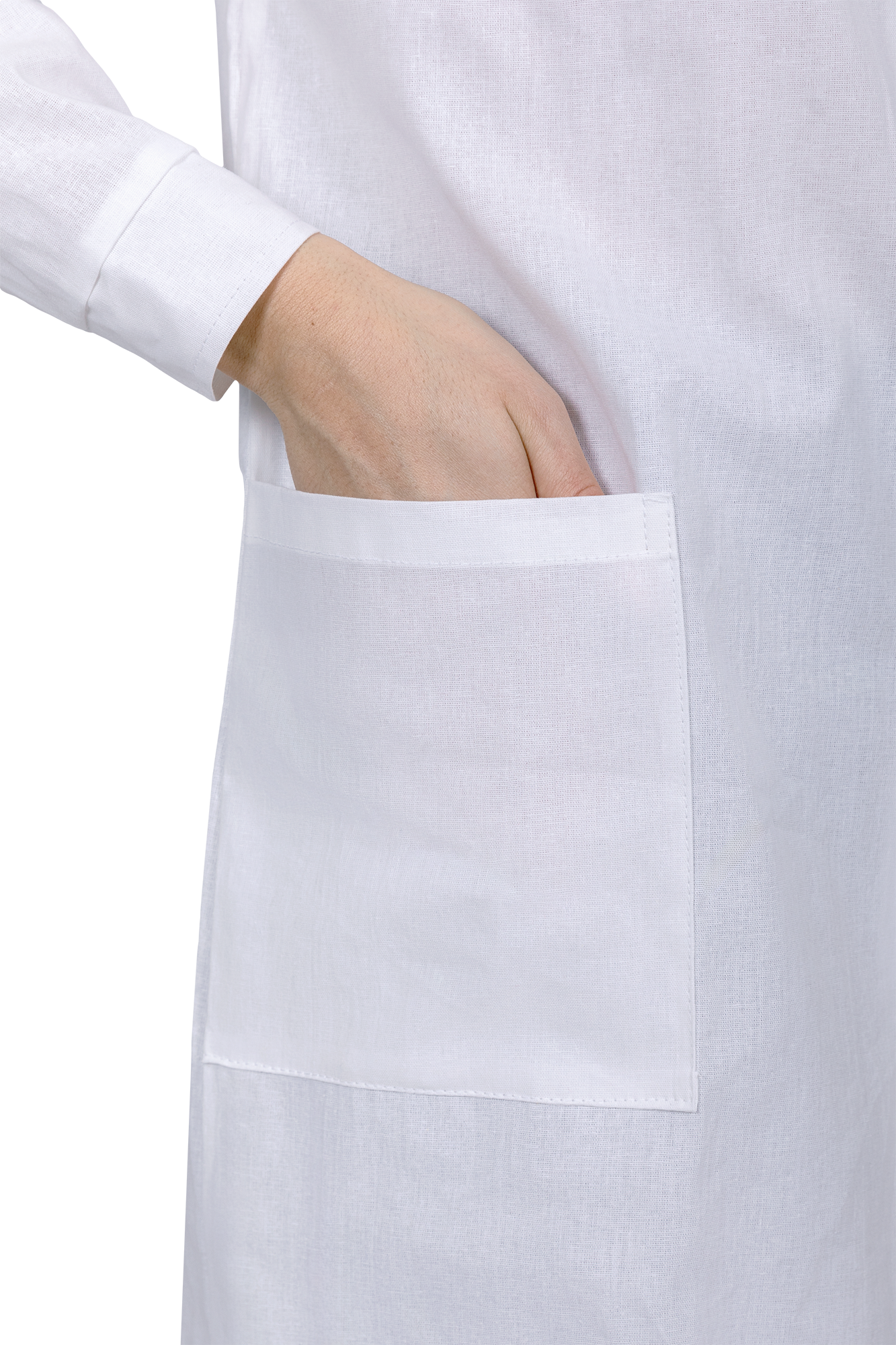 Халат рабочий БЯЗЬ летний, белый, женский (ГОСТ)