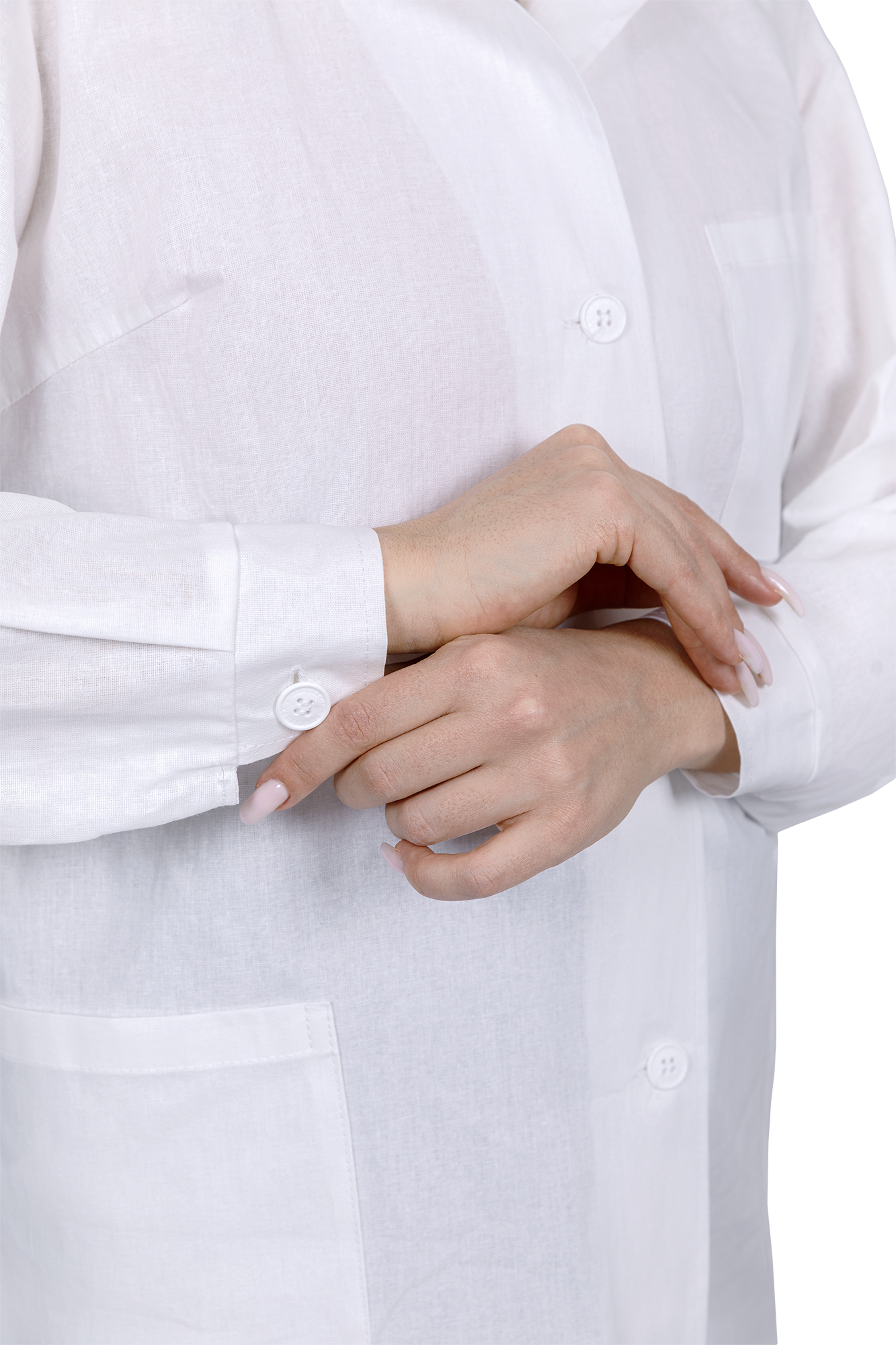 Халат рабочий БЯЗЬ летний, белый, женский (ГОСТ)