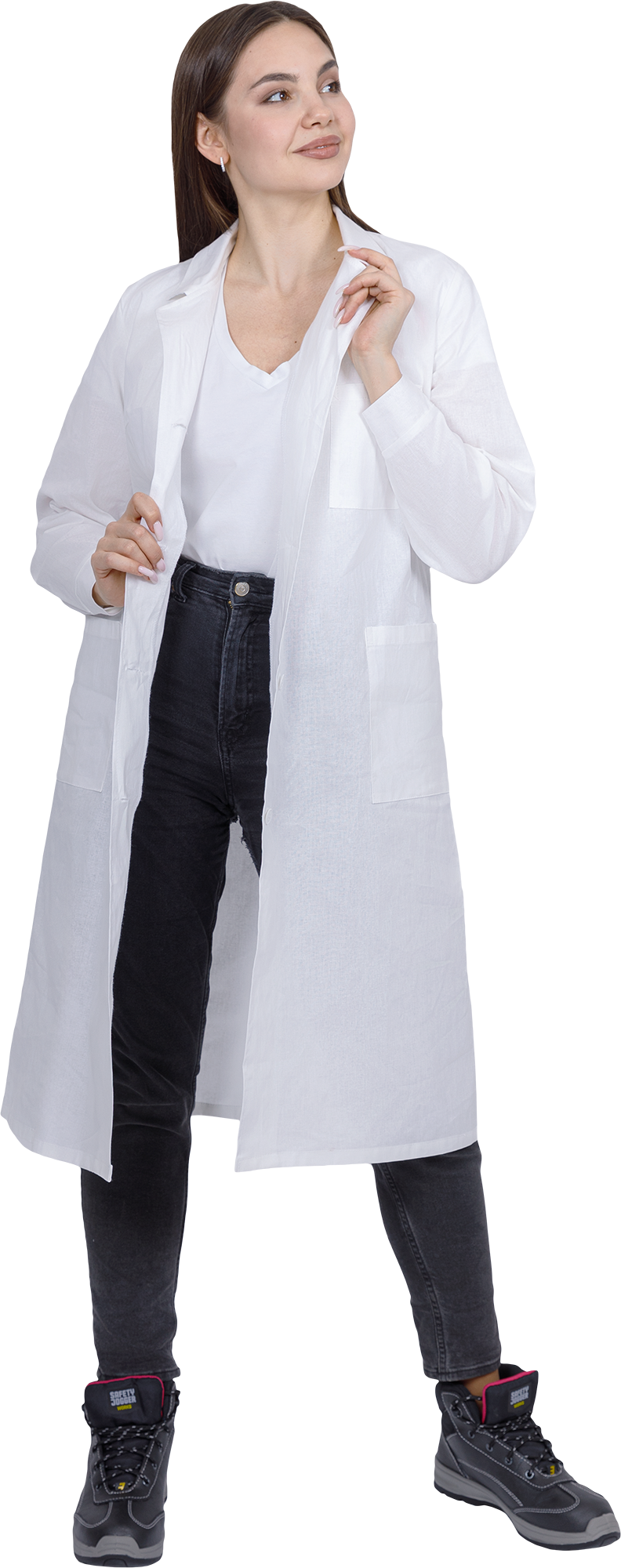 Халат рабочий БЯЗЬ летний, белый, женский (ГОСТ)