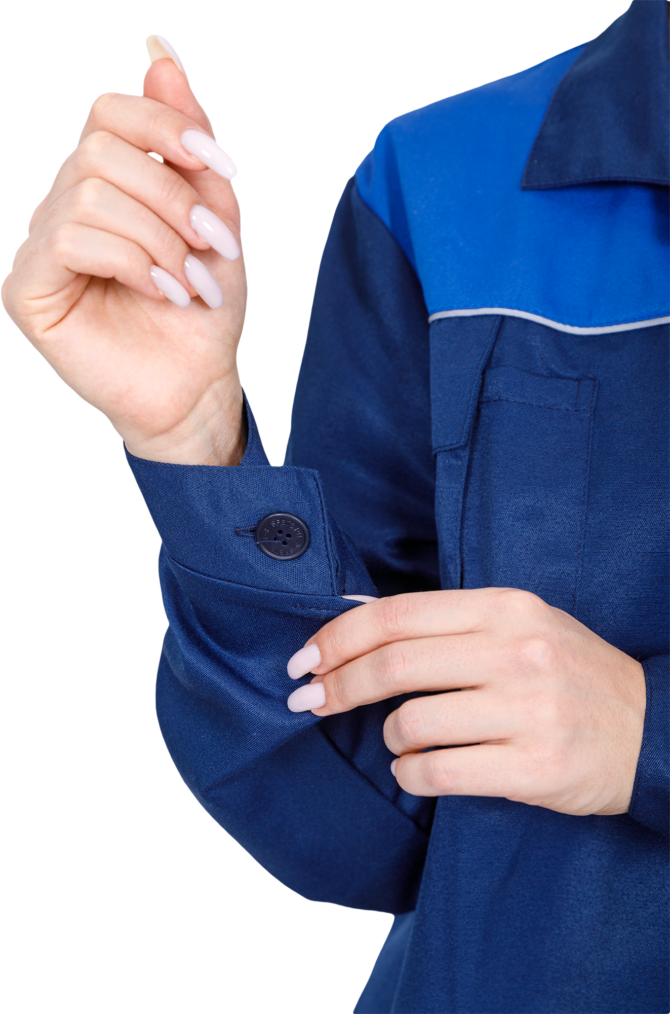 Халат СТАНДАРТ летний, т/синий-василек, женский