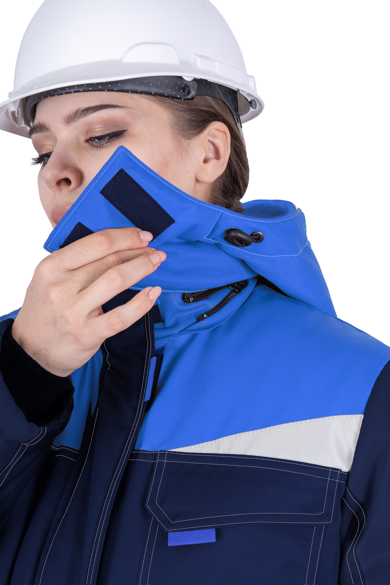 Костюм КМ-10 ЛЮКС зимний 3-4 класс, синий-василек, женский