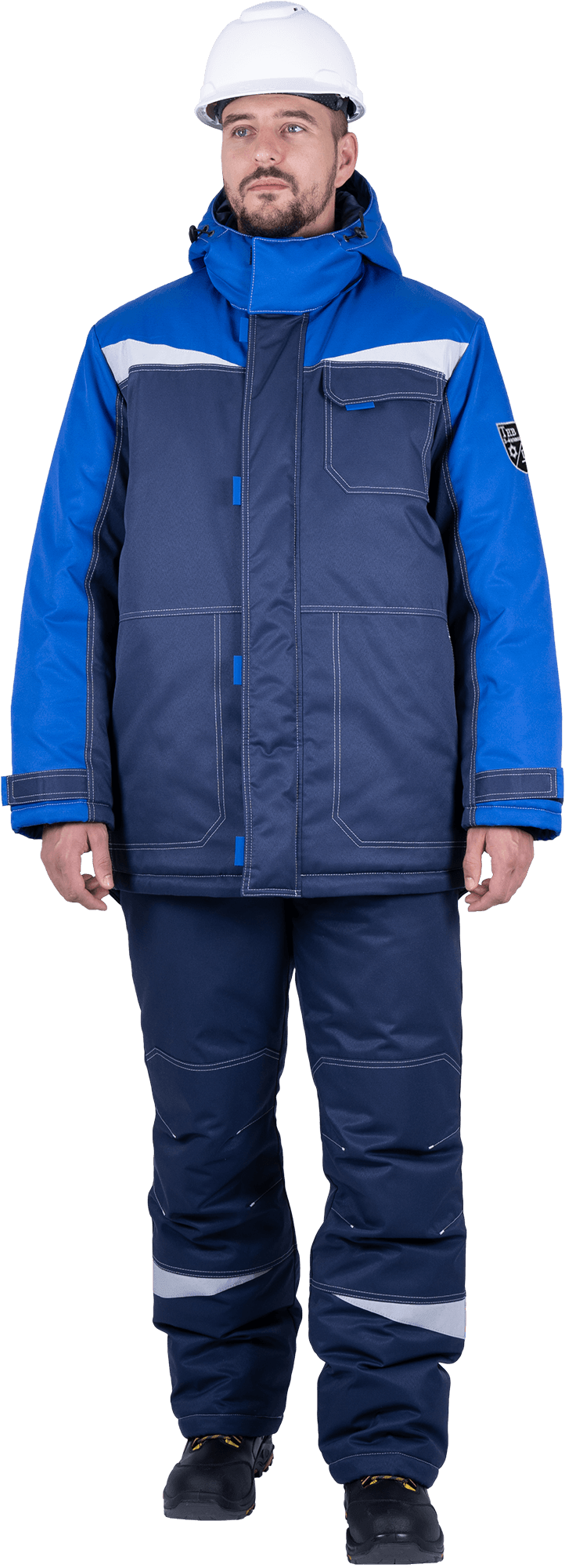 Костюм КМ-10 ЛЮКС зимний 3-4 класс, синий-василек