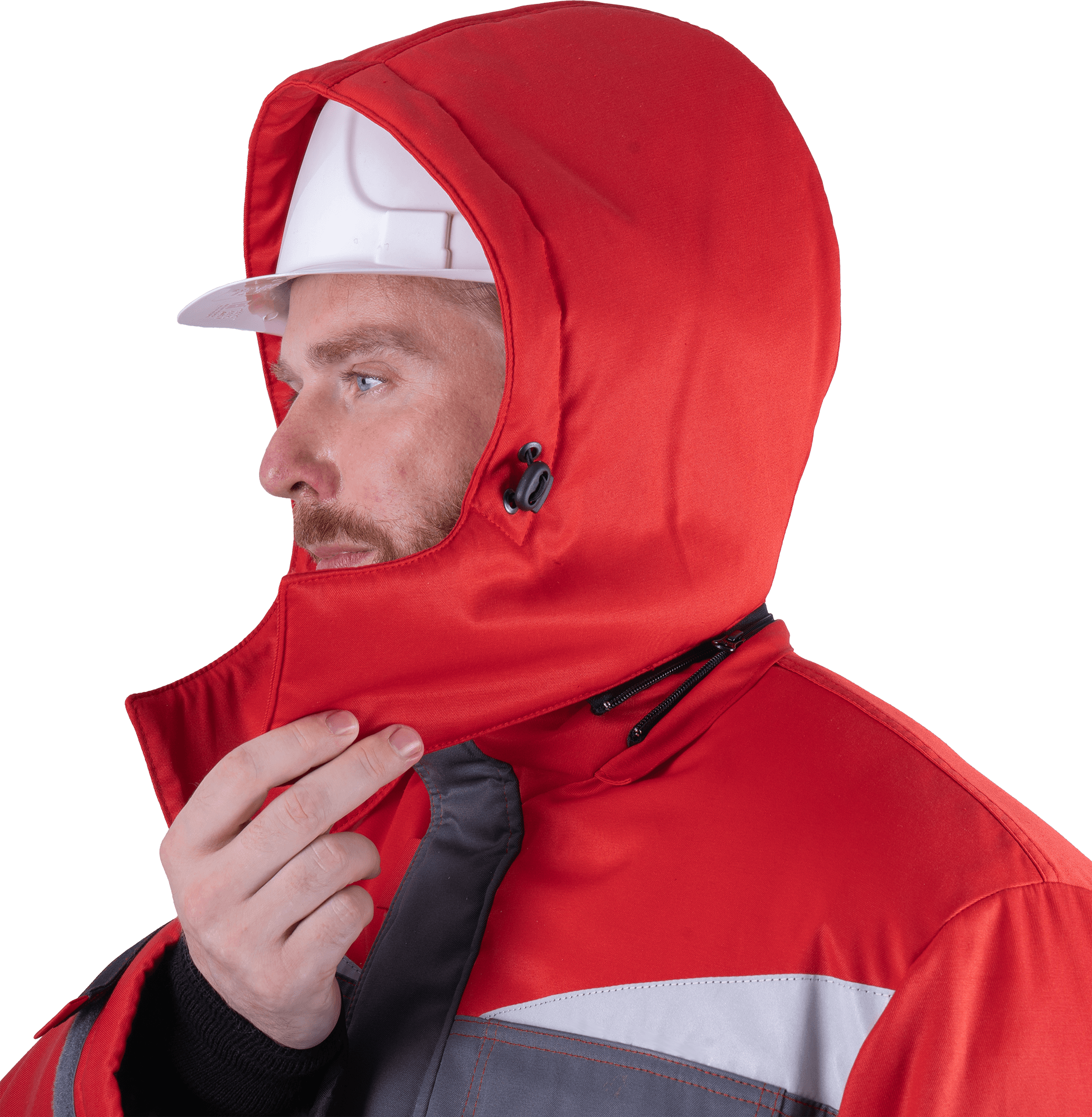 Костюм КМ-10 ЛЮКС зимний 3-4 класс, серый-красный-черный