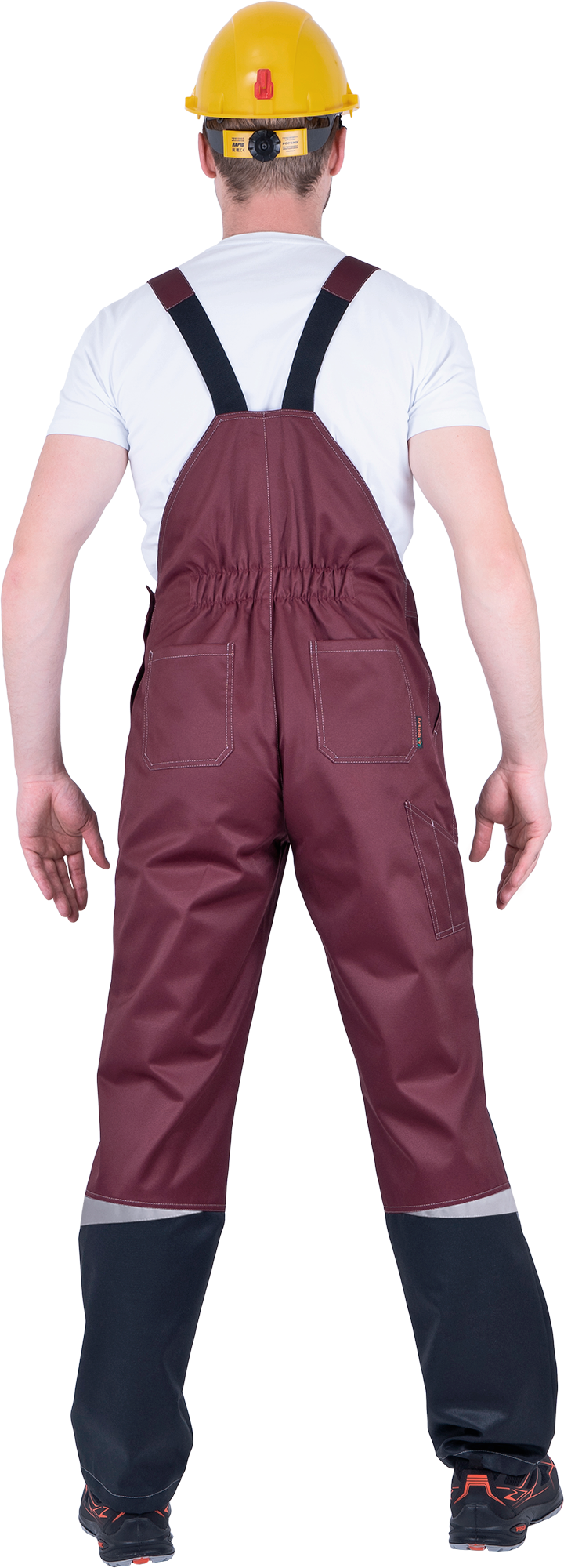 Костюм КМ-10 ЛЮКС летний, бордовый-желтый-черный (Куртка+полукомбинезон)