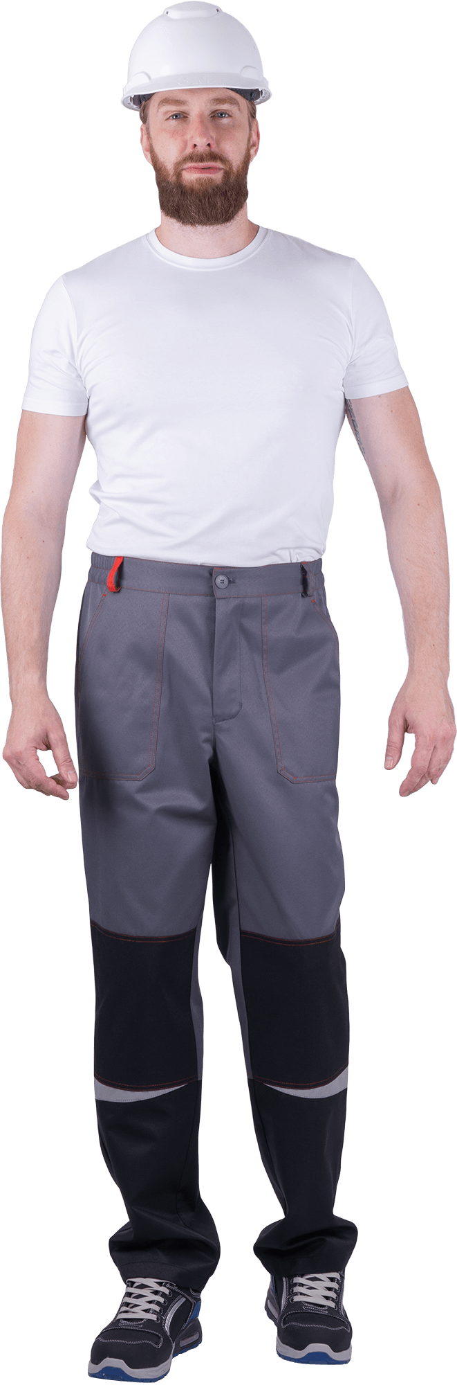 Костюм КМ-10 ЛЮКС летний, серый-красный-черный (Куртка+брюки)