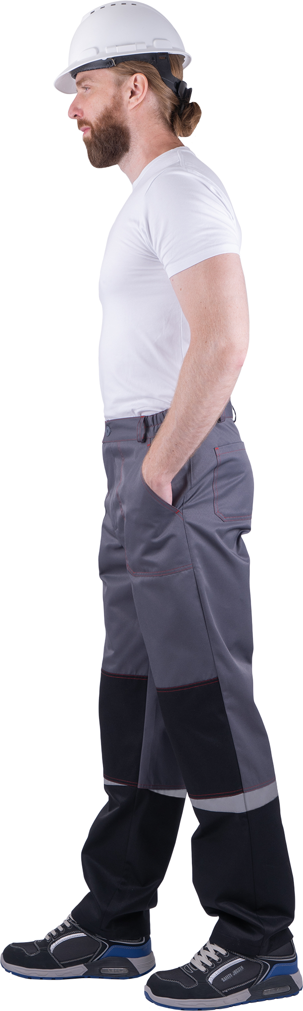 Костюм КМ-10 ЛЮКС летний, серый-красный-черный (Куртка+брюки)