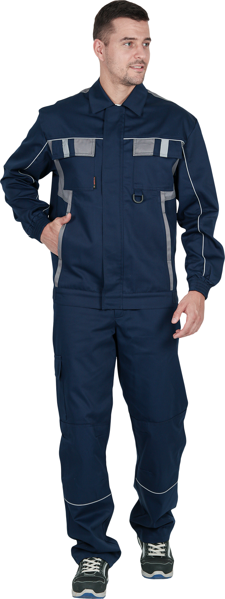 Костюм КОНФОРМ летний, т/синий-серый (Куртка+брюки) Импорт