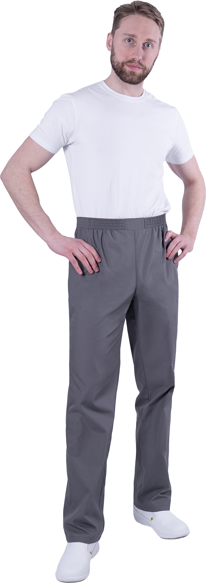 Костюм БИСТРО, белый-т/серый, мужской