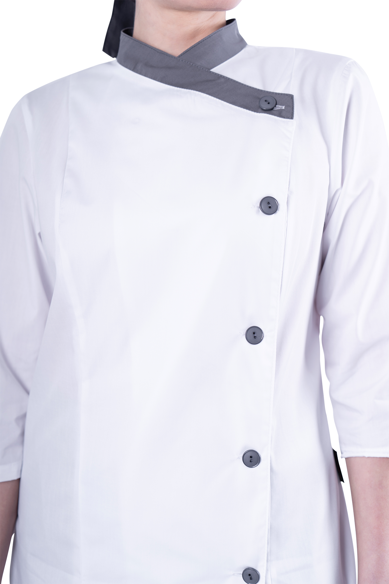 Костюм БИСТРО, белый-т/серый, женский