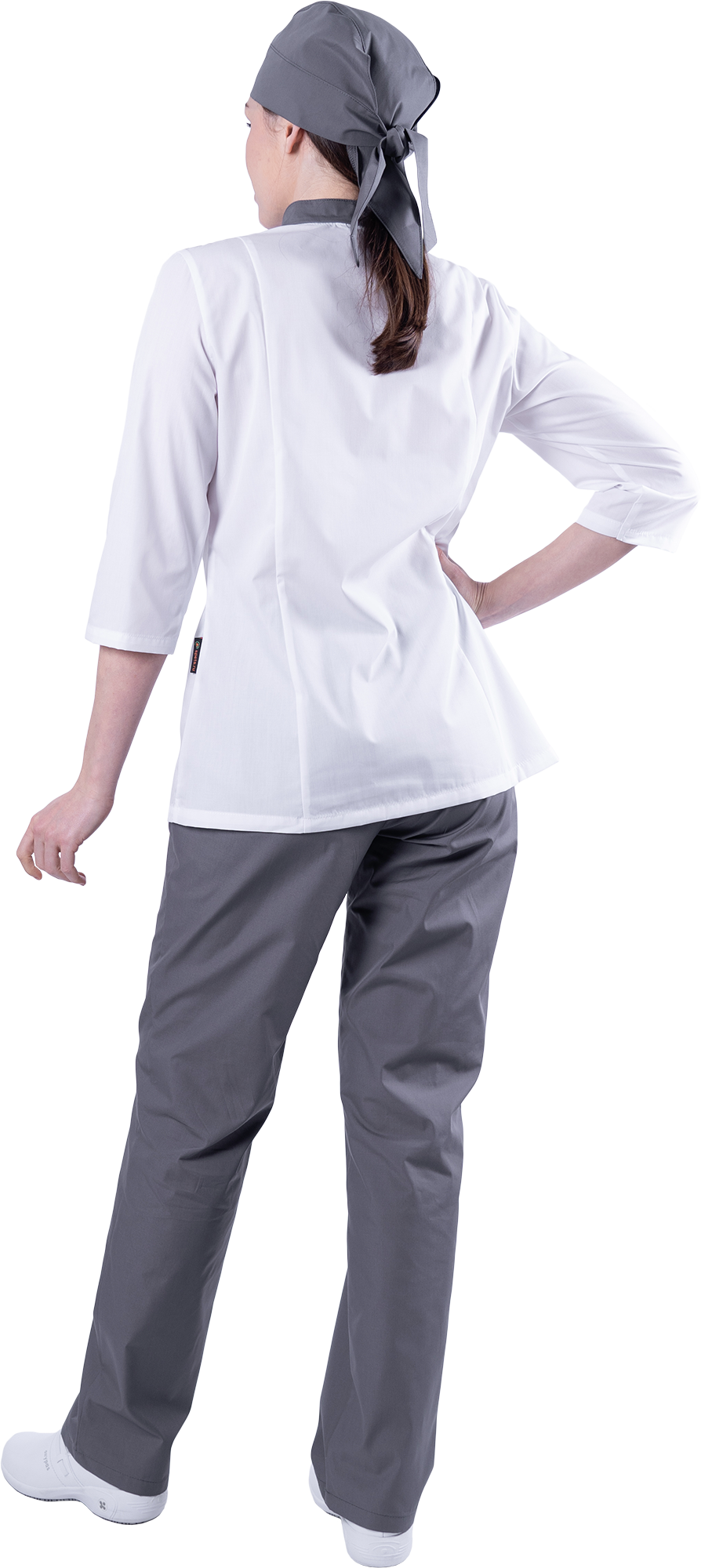 Костюм БИСТРО, белый-т/серый, женский