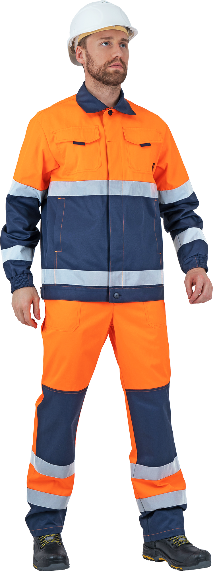 Костюм БРАЙТ, Со - 3-ий класс защиты, флуоресцентный оранжевый-синий