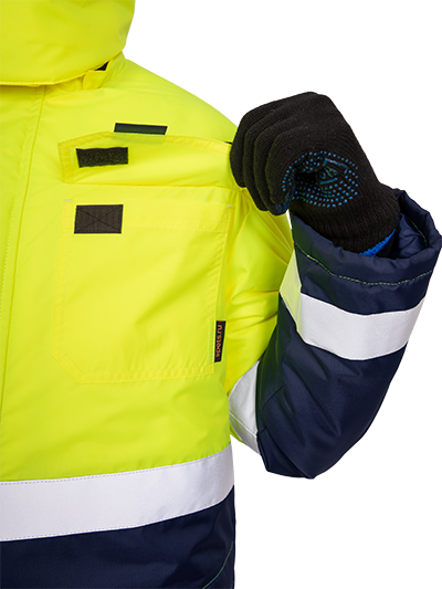Костюм БРАЙТ зимний, Со - 3-й класс защиты, Тн - 2-й класс защиты, флуоресцентный желтый-синий