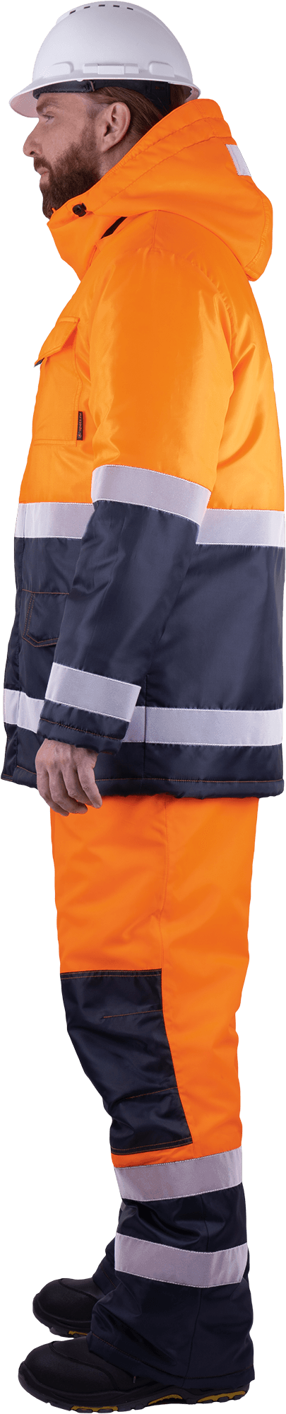 Костюм БРАЙТ зимний, Со - 3-й класс защиты, Тнв - 2-й класс защиты, флуоресцентный оранжевый-синий