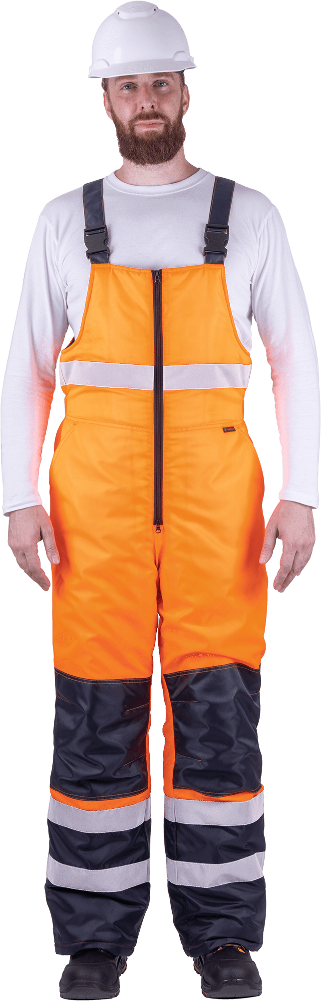 Костюм БРАЙТ зимний, Со - 3-й класс защиты, Тнв - 2-й класс защиты, флуоресцентный оранжевый-синий