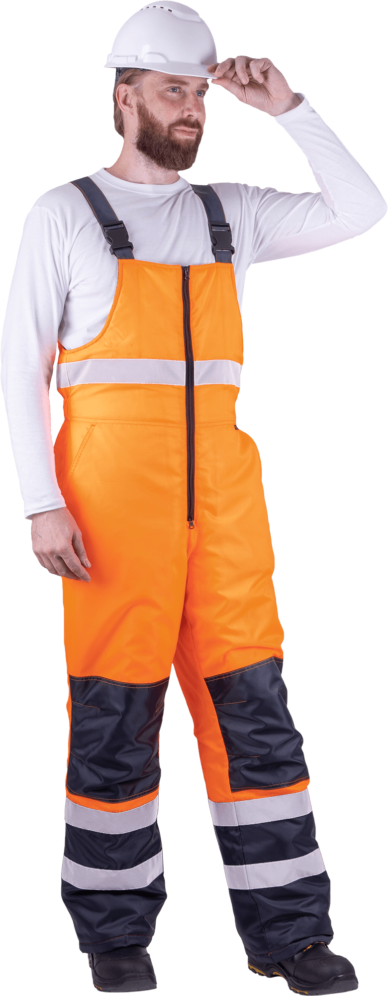 Костюм БРАЙТ зимний, Со - 3-й класс защиты, Тнв - 2-й класс защиты, флуоресцентный оранжевый-синий