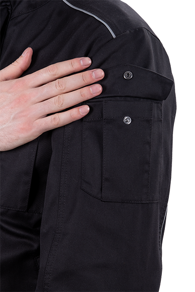 Костюм ФОРПОСТ летний, черный (куртка, брюки)