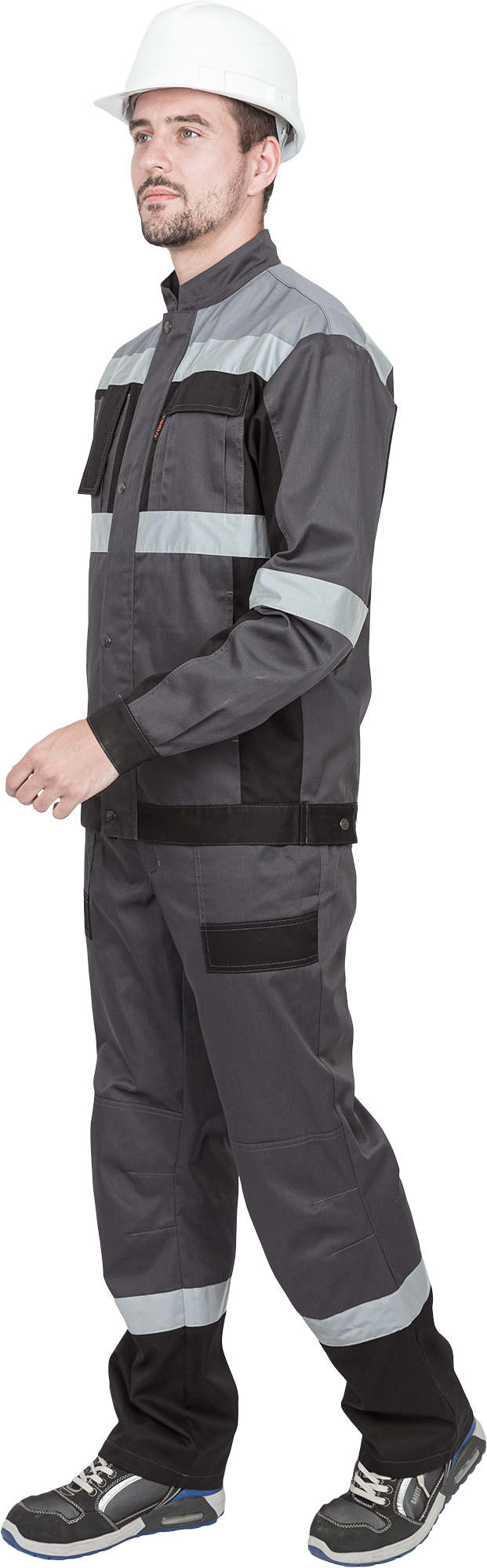 Костюм ГРАНИТ НЕО летний, серый-черный (Куртка+полукомбинезон) Импорт