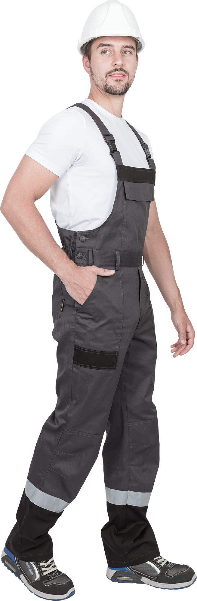 Костюм ГРАНИТ НЕО летний, серый-черный (Куртка+полукомбинезон) Импорт