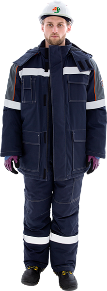 Костюм МЕГАСТАТОЙЛ зимний, т/синий-серый-оранж