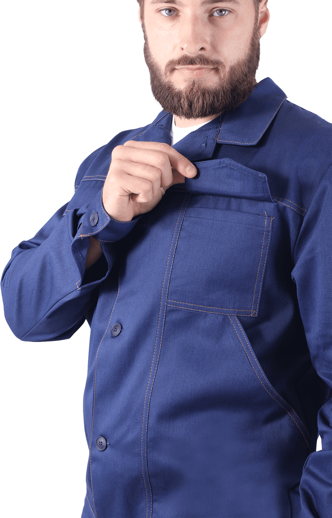 Костюм МУРАВЕЙ летний, т/синий, 100% х/б (Куртка+брюки)