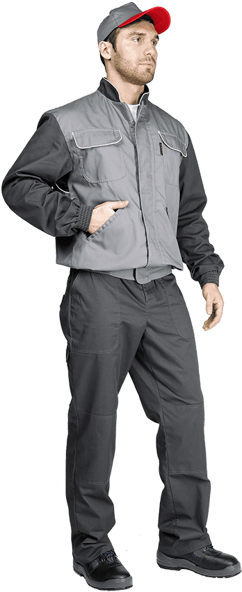 Костюм НАВИГАТОР-2 летний, серый (Куртка+полукомбинезон) Импорт