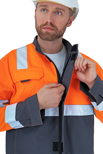 Костюм РЕФЛЕКТ-2, 3-й класс защиты, флуоресцентный оранжевый-серый