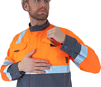 Костюм РЕФЛЕКТ-2, 3-й класс защиты, флуоресцентный оранжевый-серый