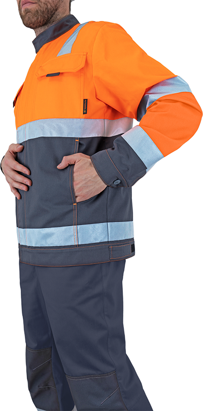 Костюм РЕФЛЕКТ-2, 3-й класс защиты, флуоресцентный оранжевый-серый