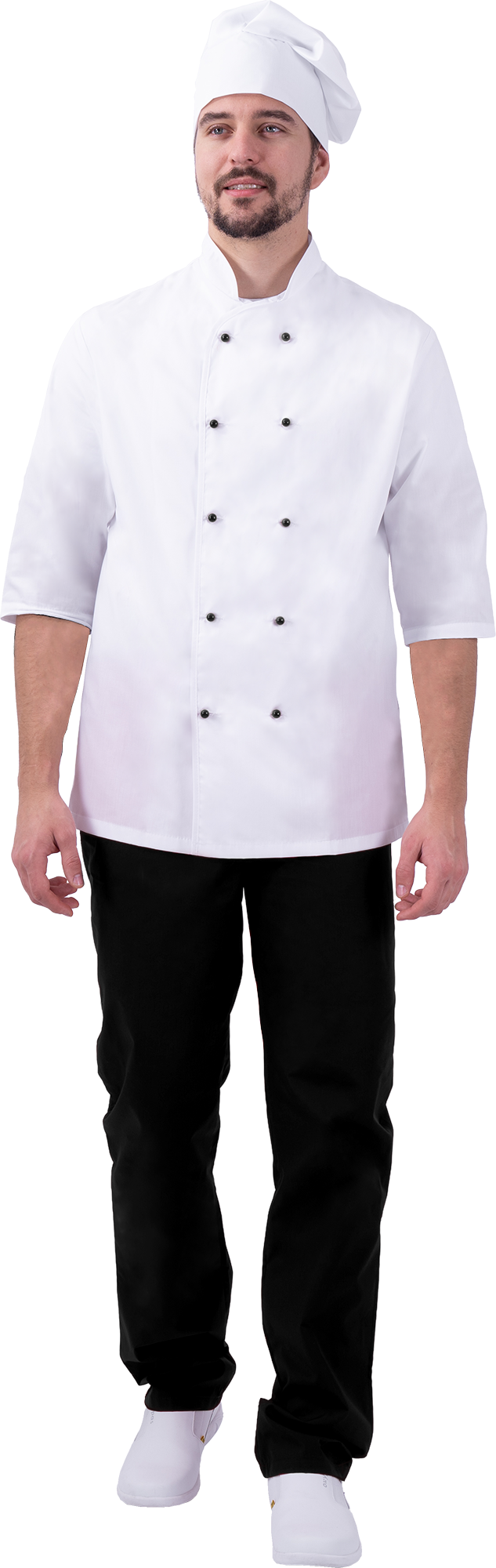 Костюм ШЕФ-ПОВАР, белый-черный