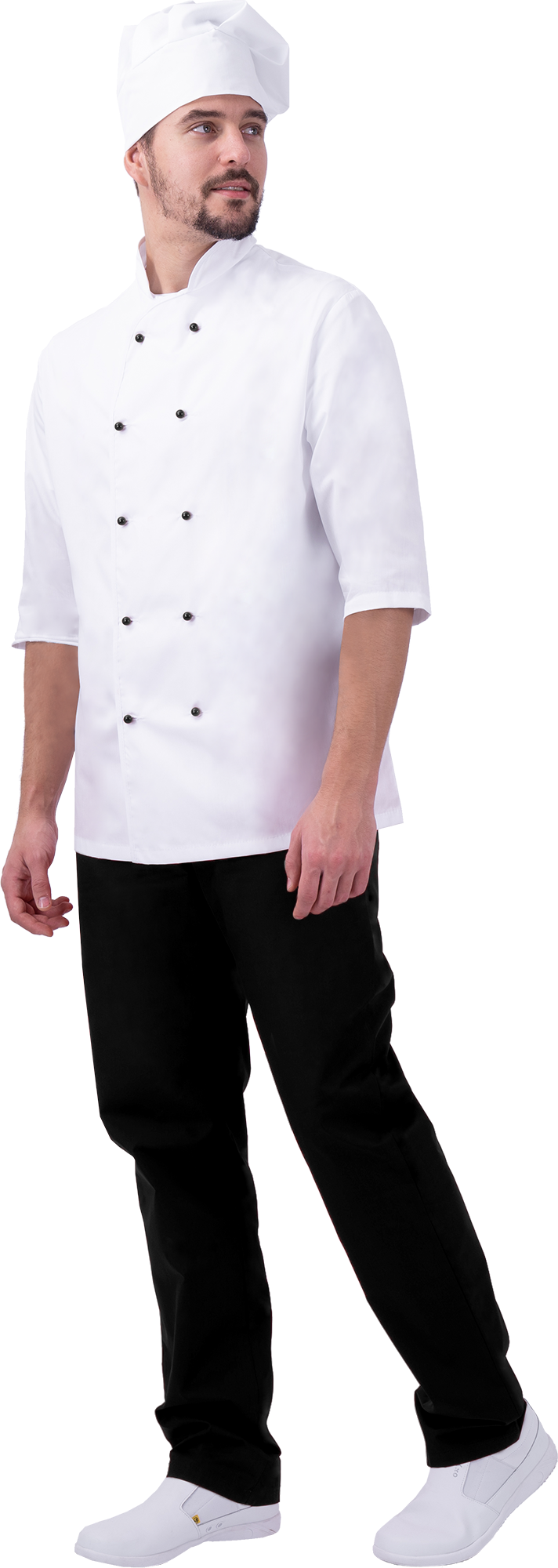 Костюм ШЕФ-ПОВАР, белый-черный