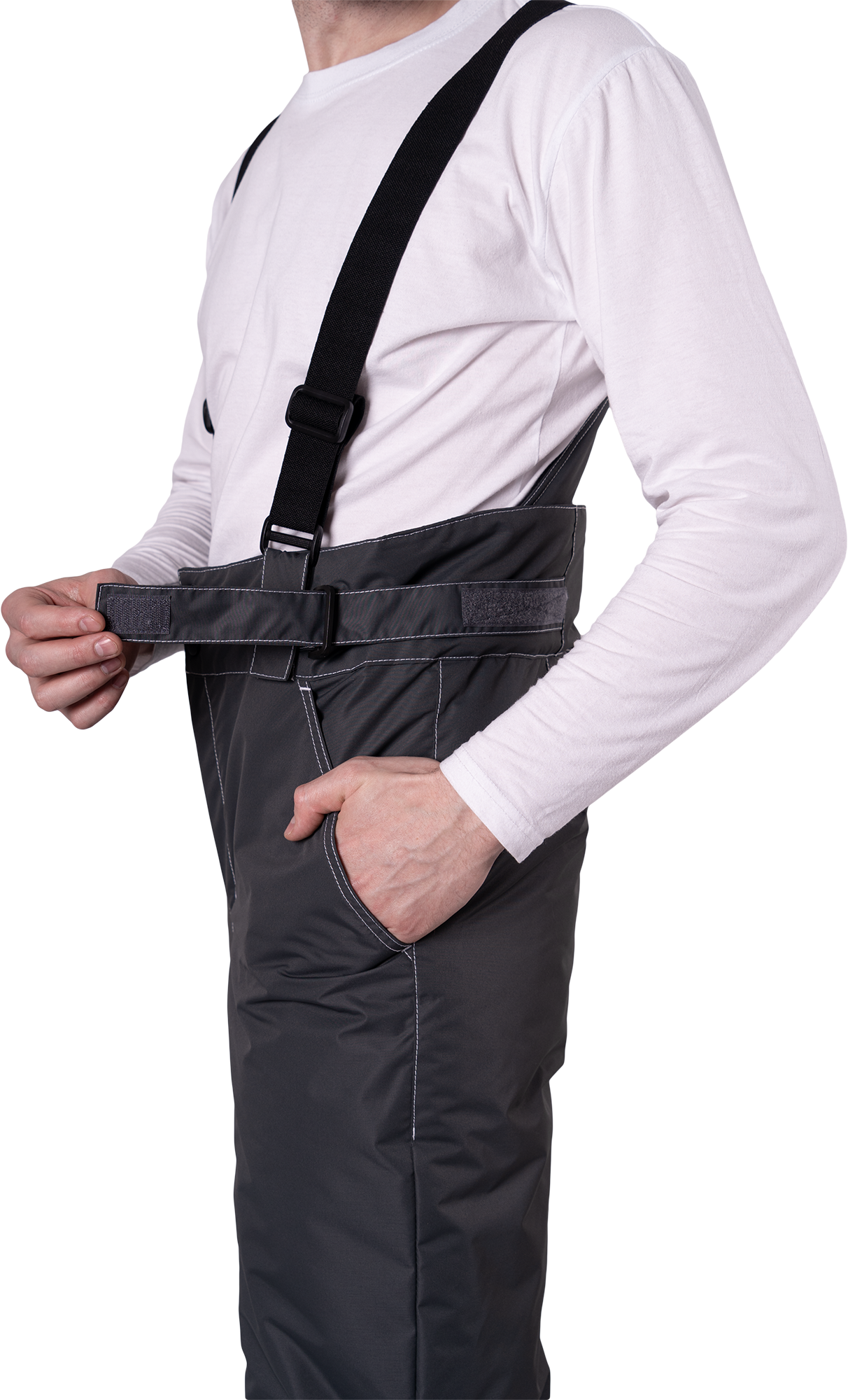 Костюм СТАРАТЕЛЬ зимний, серый-красный Импорт