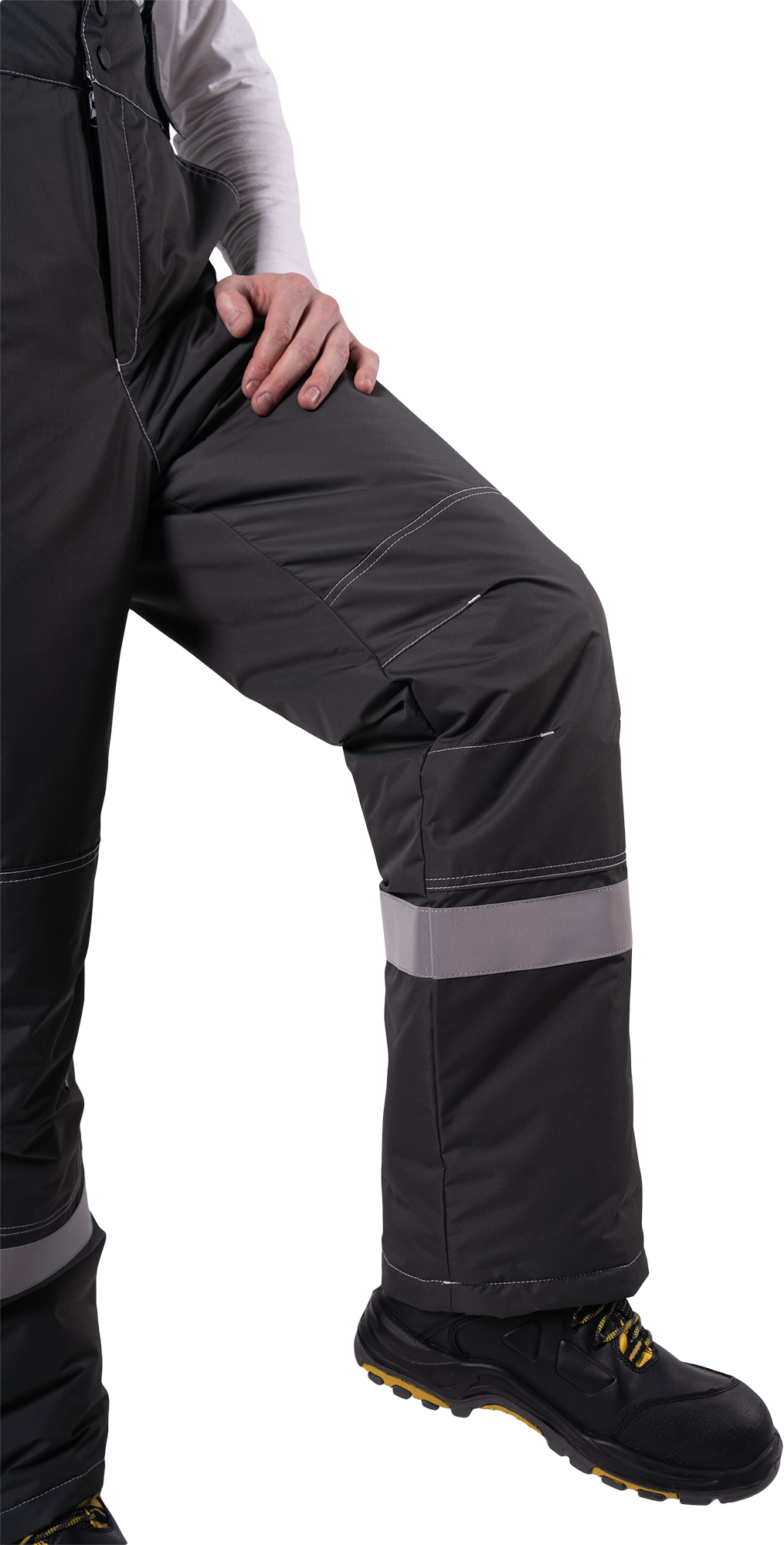 Костюм СТАРАТЕЛЬ зимний, серый-красный Импорт